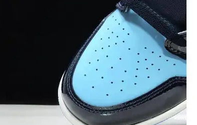 UNC AIR PATENT CHILL BLUE CD0461-401 JORDAN LEATHER 1 0628